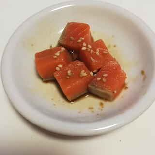 サーモンのお刺身アレンジ★だし生姜醤油風味